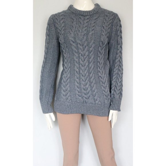 Theory Gray Cable Knit Sweater - Picture 8 of 8